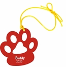 Personalized Dog Paw Shape Christmas Ornament