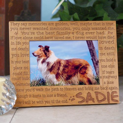 Personalized Dog Remembrance Memorial Picture Frame