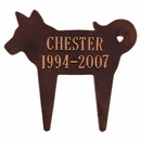 Personalized Dog Shape Memorial Marker