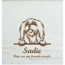 Personalized Dog Wall Plaque - Wall Box Sign or Tabletop Decor With Dog Face Image, Name, Custom Text