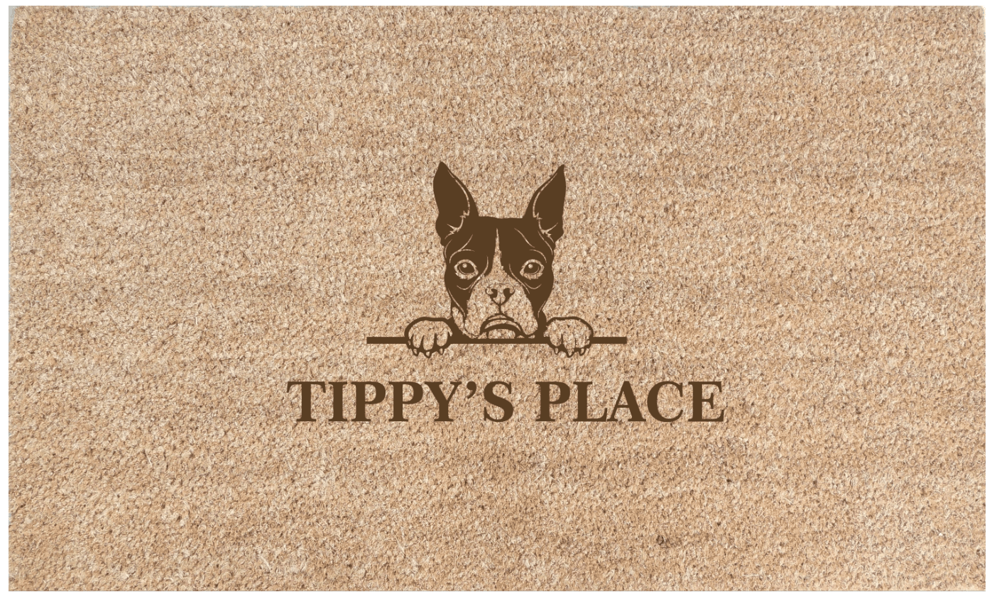 Personalized Doormat With Name and Dog Image