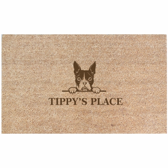 Personalized Doormat With Name and Dog Image