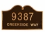 Double Arch Home Address Sign - Decorative House Number Plaque - Choose Your Color