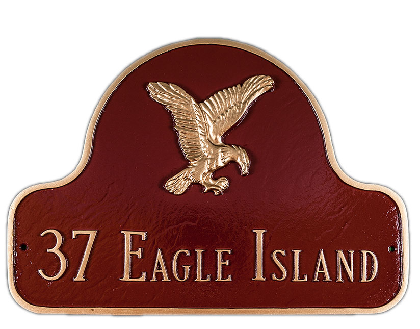 Home Address Plaque With Eagle Custom Address Sign