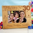 Personalized Engraved 30th Birthday Picture Frame