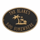 Personalized Five O'Clock Somewhere Plaque - With Name and Palm Trees