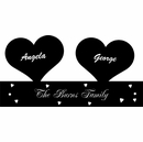 Personalized Floating Hearts Wall Art