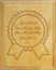 Award Plaque - Engraved Wood Ribbon Wall Recognition Plaque