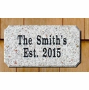 Personalized Granite Plaque For Family Name, Year Established, House Number, Etc. - Oval, Rectangle, or Arch