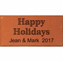 Personalized Happy Holidays Engraved Brick Gift