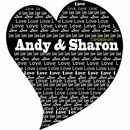 Personalized Heart Shape Wall Art With Two Names and Love