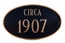 Personalized Historic Building Plaque - Circa, Built, Established, or Founded Sign
