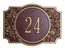 House Address Number Sign with Flower Border