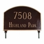 Two Sided Arch Lawn Address Sign - Address On Both Sides