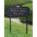 Personalized Living Eternally In The Hearts Of Loved Ones Decorative Memorial Marker Lawn Plaque With Name and Date