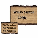 Personalized Log Wall Plaque - Rustic Faux Wood Split Log Sign