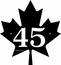 Maple Leaf House Number Sign