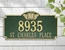 Monogram Address Sign - Large Wall or Lawn Plaque With Initial On Top