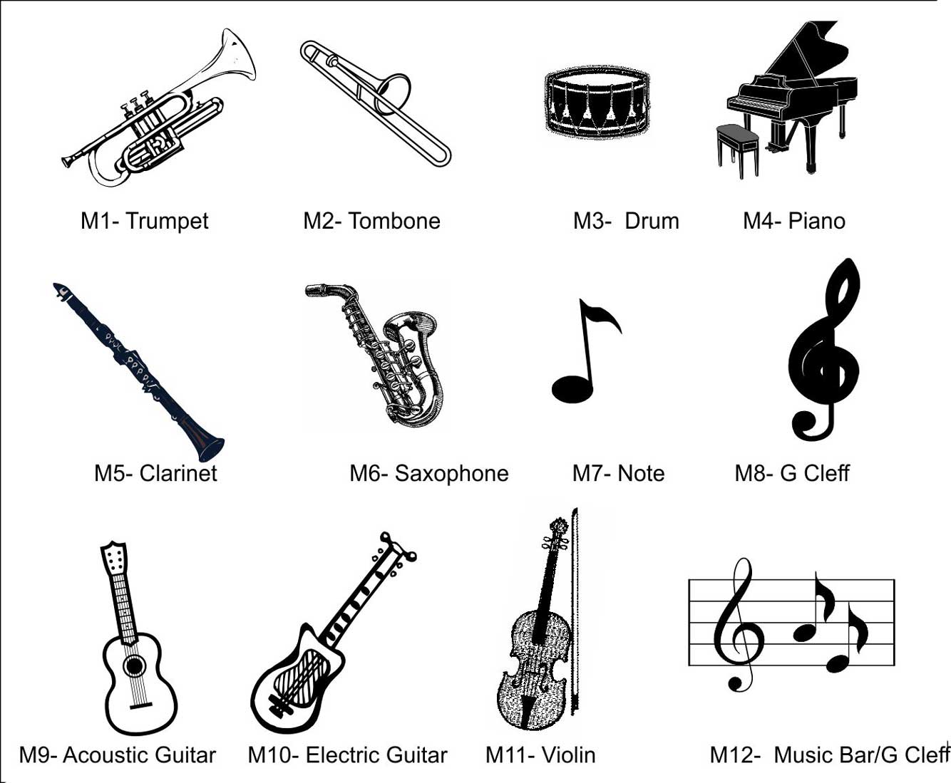 Recognition Plaque For Music Instrument, Singing, or Band Musician Award