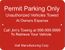 Custom Permit Parking Only Sign