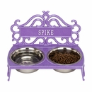 Personalized Pet Bowl Feeder With Two Bowls