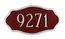 Small Address Number Sign - Decorative House or Door Number Plaque