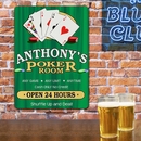 Personalized Poker Room Sign