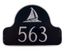 Address Sign With Sailboat - Arch Shape Nautical Theme Custom House Number Plaque