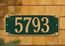 House Number Sign With Scroll Accents