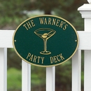 Personalized Sign with Martini Glass - Custom Metal Plaque