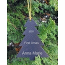 Personalized Slate Christmas Tree Ornament