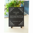 Personalized Slate Home or House Established Plaque for Tabletop Display
