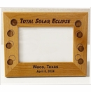 Personalized Solar Eclipse Custom Engraved Wood Picture Frame - Horizontal Photo
