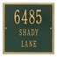 Square Address Plaque With 3 Lines