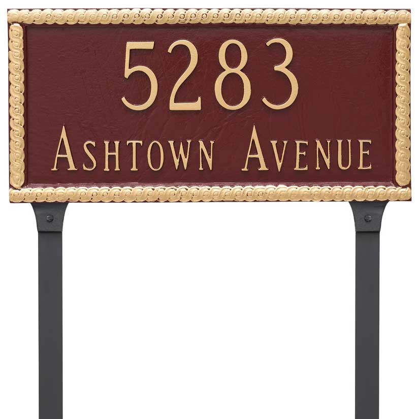 Home Address Plaque With Two Lines - Custom House Number Sign With ...