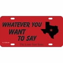 Personalized Texas License Plate