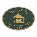 Personalized Tiki Hut Wall Plaque