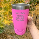 Personalized Tumbler - Vacuum Insulated Stainless Steel Custom Engraved With Your Text
