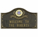 Personalized US Military Home of the Brave Address Plaque
