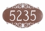 Victorian Address Plaque Displays Your House Number - For Wall or Optional Lawn Mount