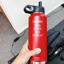 Personalized Water Bottle - Large 32 Oz Stainless Steel Bottle Engraved With Leaderboard Name and Custom Text