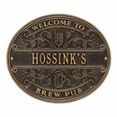 Personalized Welcome To Brew Pub Sign