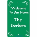 Personalized Welcome to Our Home Sign - Custom Plaque With Name