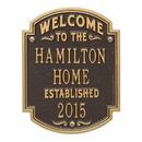 Personalized Welcome To The Home Established Date Plaque