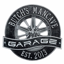 Personalized Wheel Shape Garage Established Date Sign