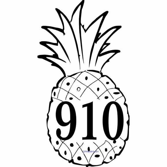 Pineapple Shape House Number Sign