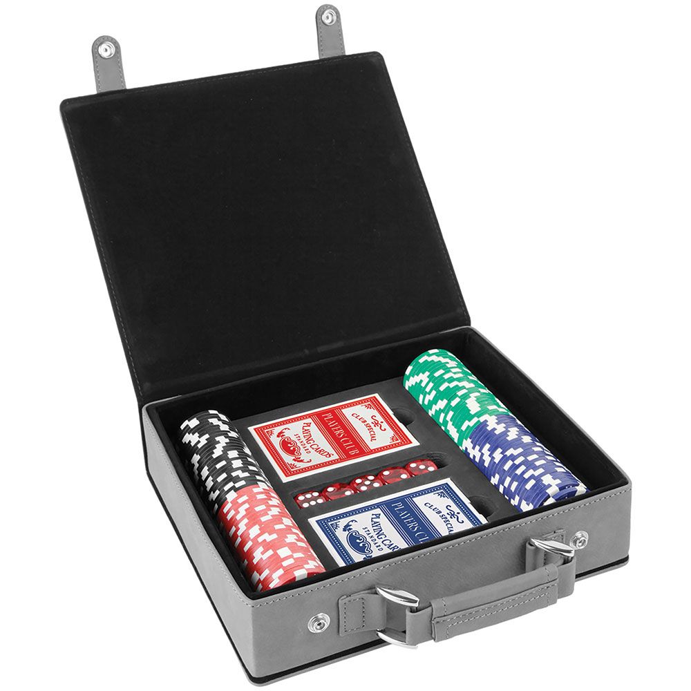 Personalized Poker Chip Set Case, Chips, Cards