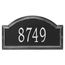 Arch Address Plaque Black with Silver Characters