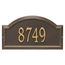 Arch Address Plaque Bronze with Gold Numbers