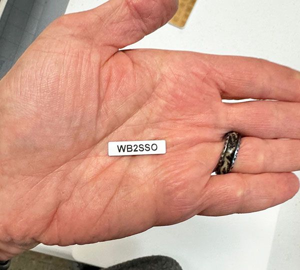 Radio Call Sign Label for Ham, GMRS, Marine, Aircraft, and Military Radios